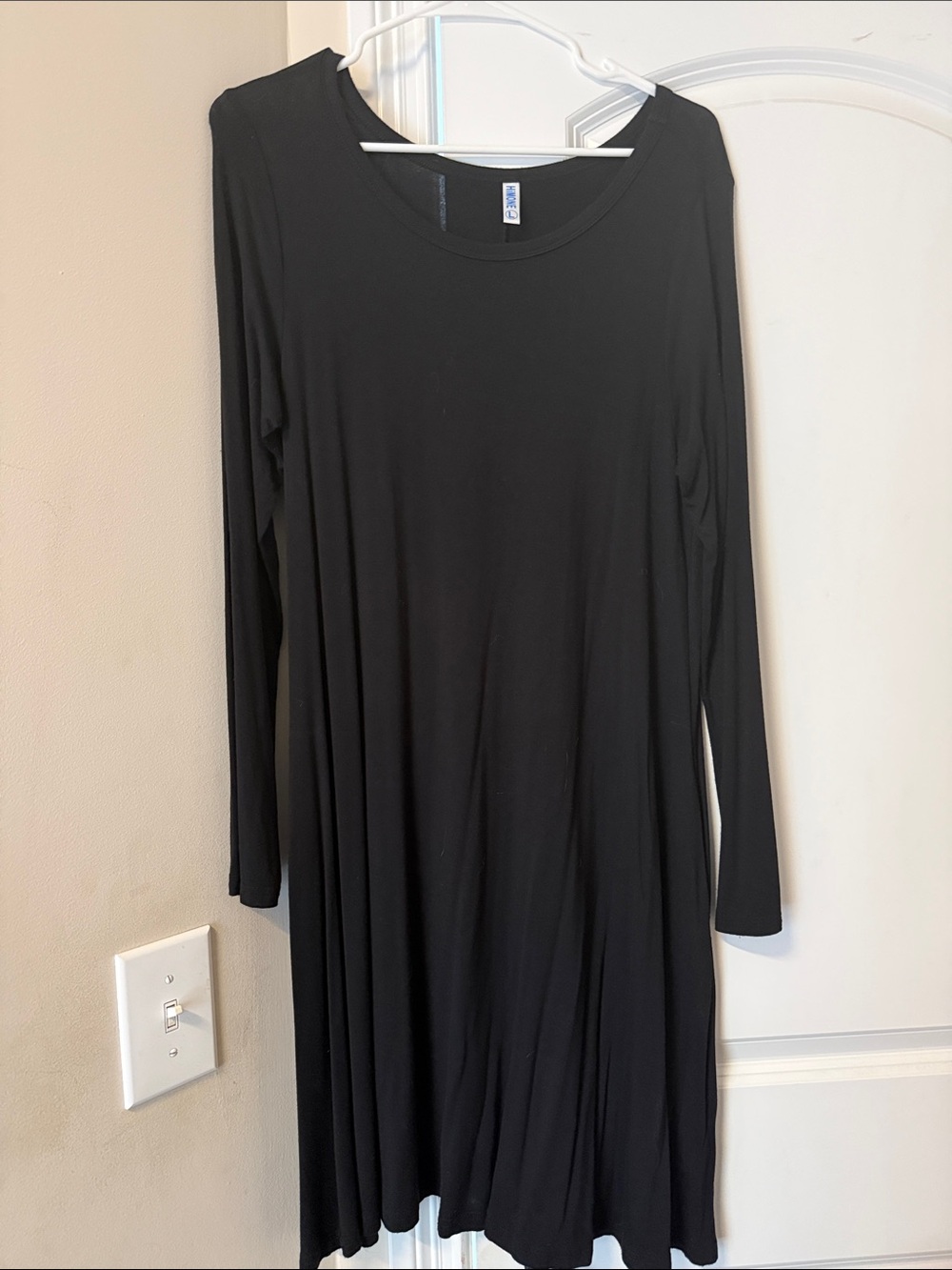 Unbranded Black Long Sleeve Swing Dress - Effortless Everyday Style